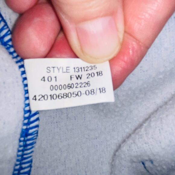 Under Armour Cold Gear Fleece Lined Hoodie - Women's Size M - In Blue Stripe - Picture 9 of 11